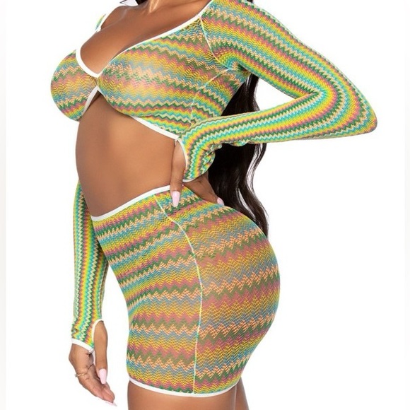 Multi color swim cover up - Picture 2 of 2